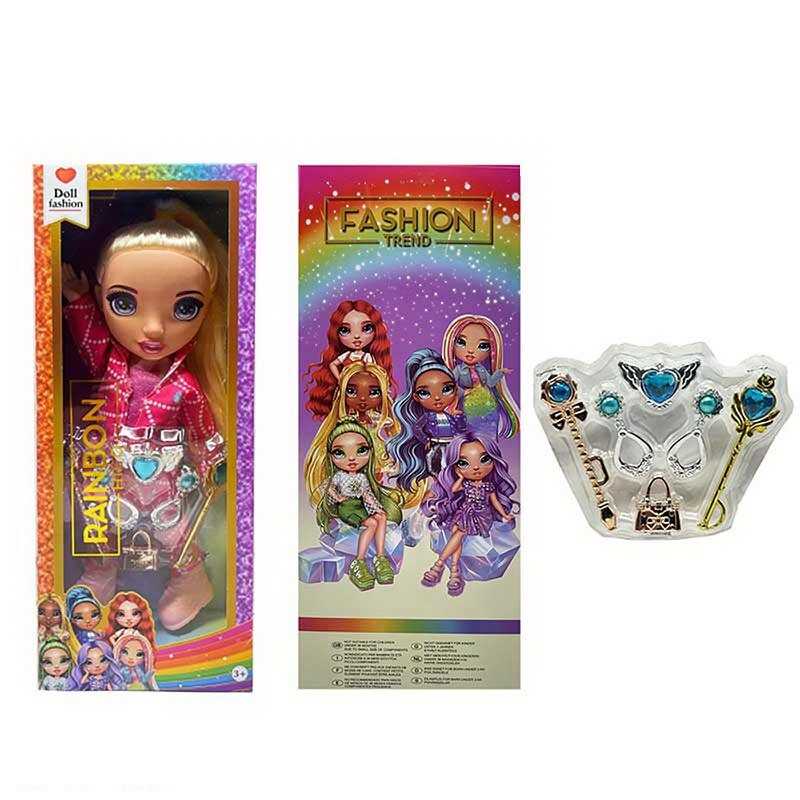 Лялька TK 2030 (72/2) висота 32см, підсвічування, пісня англійською, знімний одяг та взуття, 2 чарівні палички, сумочка, пара сережок, в коробці