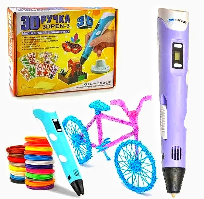 3D Ручка , адаптер живлення, ABS пластик , в коробці