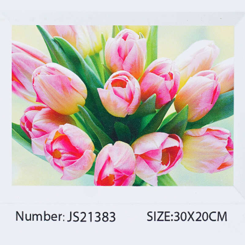 Алмазна мозаїка JS 21383 (50) "TK Group", “Тюльпани”, 20х30 см, в коробці