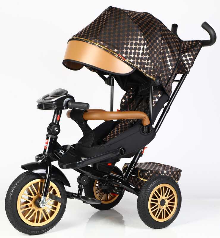 Велосипед 3-х кол. 8066 / 515-09 BestTrike "Perfetto" (1) поворотне сидіння, колеса гумові безкамерні, кошик, фара музична, USB, Bluetooth, в коробці