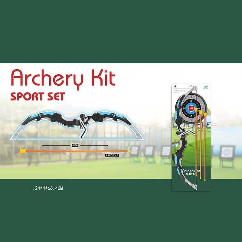 Лук 988-687 D (24/2) 62 см, 3 стріли з присосками, мішень, на листі