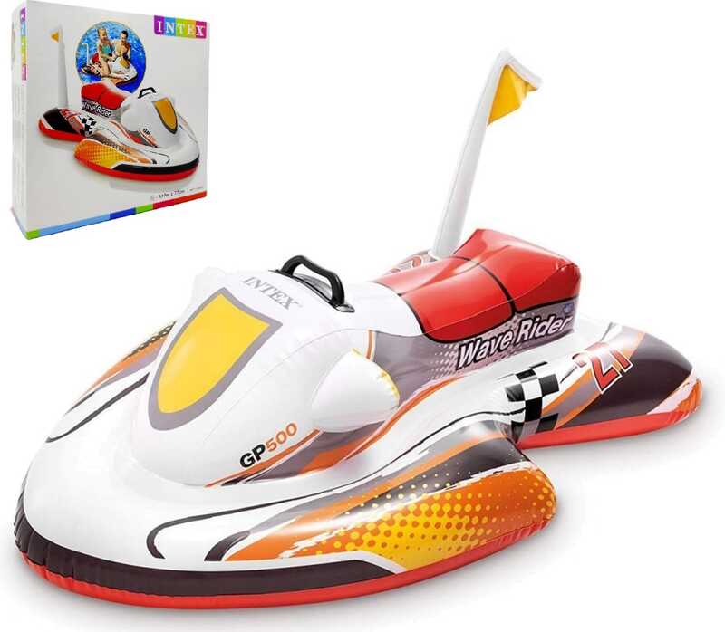 Intex Плотик "Скутер" 57520 NP (6) вініл, 1-о місцевий, від 3 років, з ручкою, рем комплектом, розмір 117х77 см