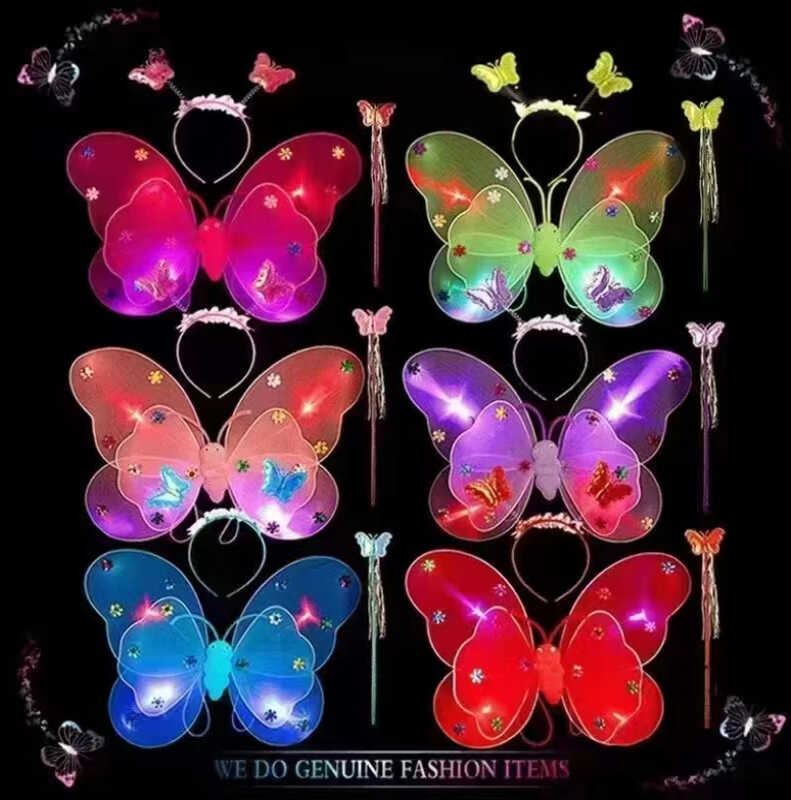 Крила С 68490 (300) підсвічування, чарівна паличка, обруч, в пакеті, ВИДАЄТЬСЯ МІКС