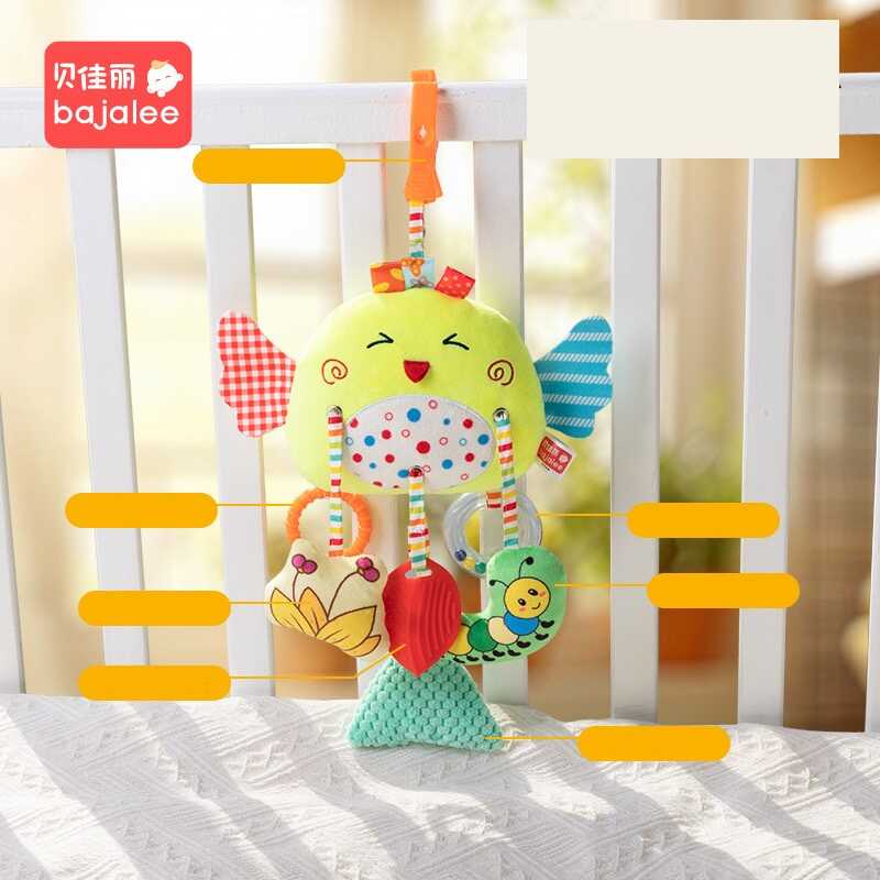 Брязкальце C 75366 (150) гумові прорізувачі, прищіпка для підвішування, шелесткі елементи, пискавка, в пакеті