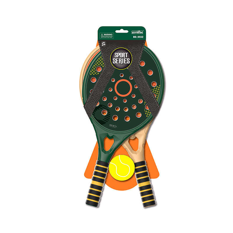 Набір ракеток 9932 (36) 2 ракетки, пластиковий корпус та полотно, м'яка ручка, на листі