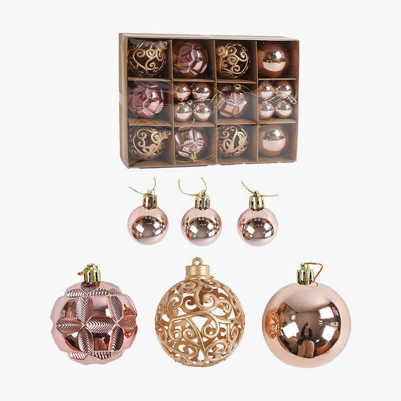 Новорічні прикраси C 67454 (80) 26 штук, кульки, в коробці
