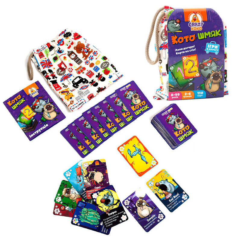 гр Гра настільна "Котошмяк" (укр) VT8077-09 (12) "Vladi Toys", у мішку