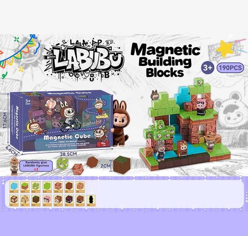 Магнітний конструктор BZ 94-11 B (36) 190 деталей, в коробці