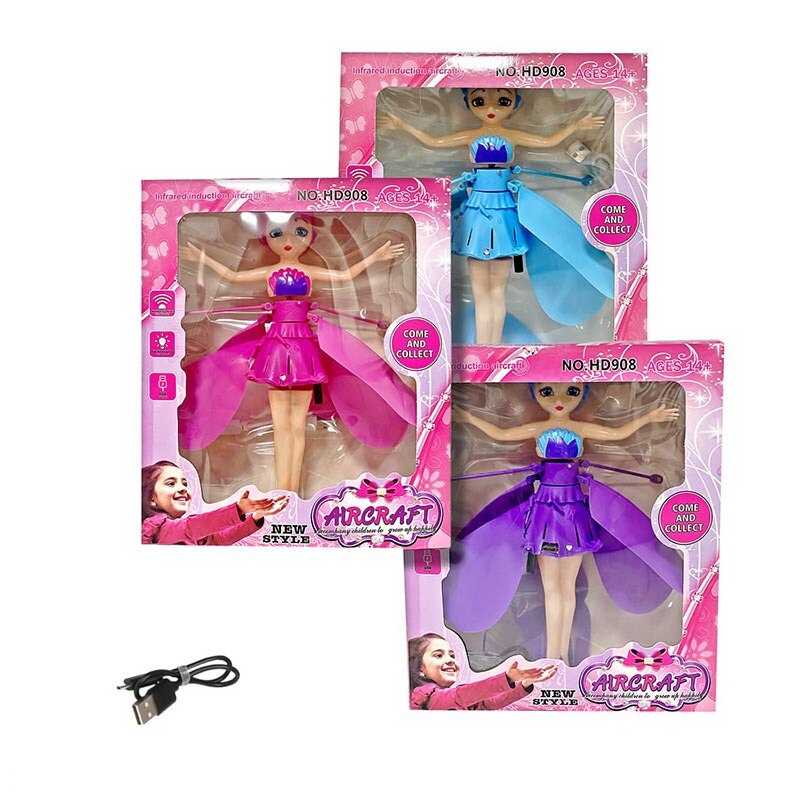 Літаюча фея HD 908 (120) 3 види, підсвічування, сенсорне керування, вбудований акумулятор, USB-кабель, ВИДАЄТЬСЯ МІКС ВИДІВ, в коробці