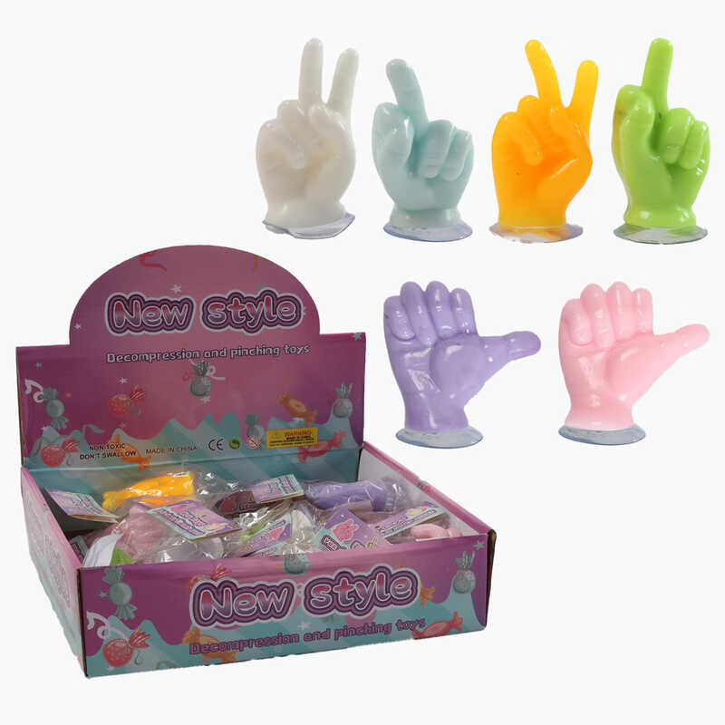 Гра антистрес C 72375 (24) ЦІНА ЗА 20 ШТУК В БЛОЦІ, “Руки”, середня висота - 8 см, присоска,  в коробці