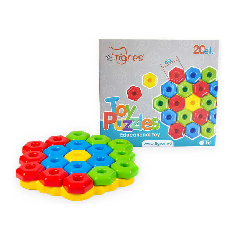 гр Мозаїка "Ігро пазли" 39182 (16) "Tigres", 20 елементів, в коробці
