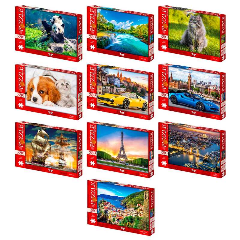 гр Пазли 380 ел. с.6 C380-06-01,02,03,04...10 (10) ВИДАЄТЬСЯ ТІЛЬКИ МІКС ВИДІВ, "Danko Toys"