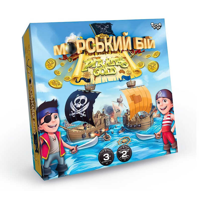 гр Настільна розважальна гра "Морський бій Pirates Gold" G-MB-03U УКР. (10) "Danko Toys"