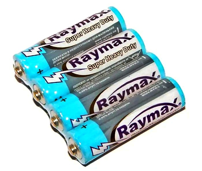 Батарейки "Raymax" , пальчикові, АА , 1.5V, кульок, ЦІНА ЗА 4 ШТУКИ