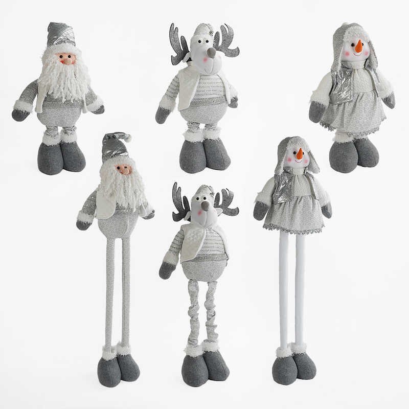 Новорічна декоративна іграшка D 35044 (24) 3 види, мін. висота - 53 см, макс. висота - 98 см, телескопічні ноги, ВИДАЄТЬСЯ ТІЛЬКИ МІКС ВИДІВ, у пакеті