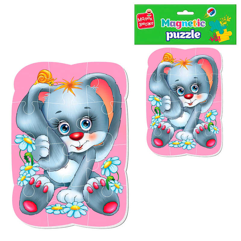 гр Магнітні бебі пазли "Малюк зможе. Зайчик" VT3301-03 (50)  "Vladi Toys"