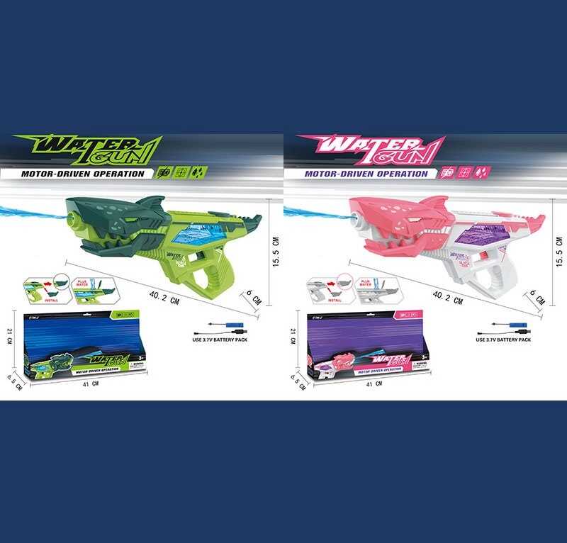 Водний пістолет 2343 (72) 2 кольори, автоматичний принцип роботи, акумулятор 3.7 V, викрутка, в коробці