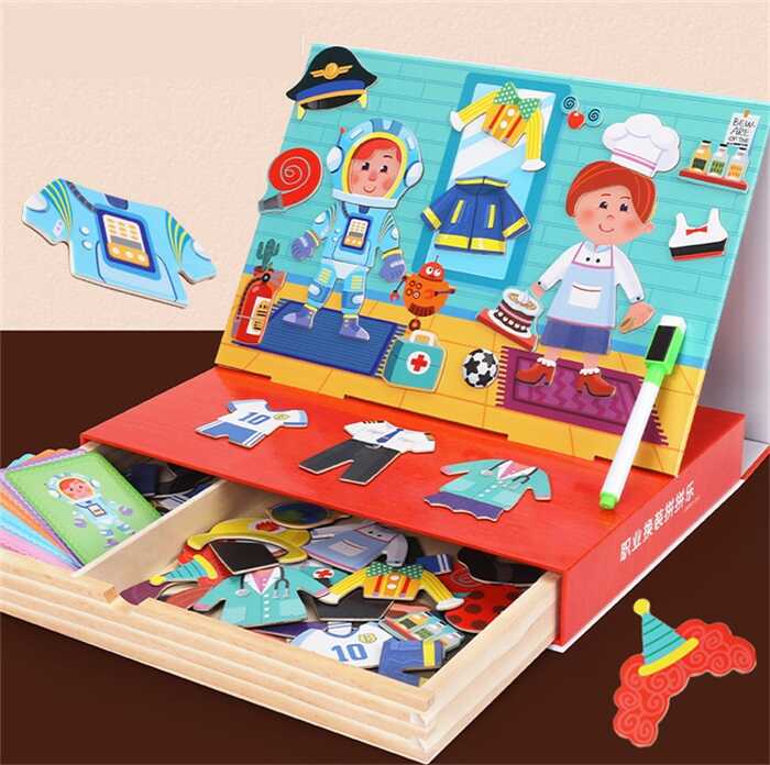 Дерев'яна магнітна дошка C 74016 (28) магнітні елементи, в коробці