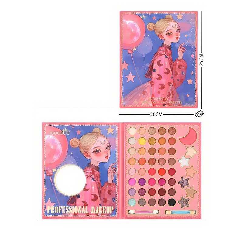 Косметика LK 5173 (96) 40 кольорів тіней, хайлайтери, рум'яна, у плівці