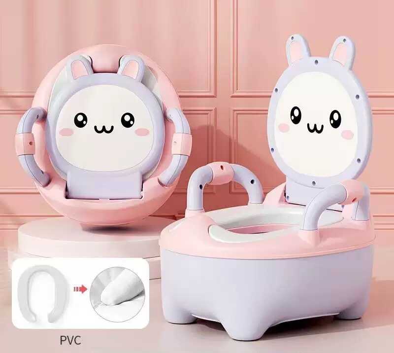 гр Горщик дитячий ВМ-21533 Bimbo (1) колір РОЖЕВИЙ, знімний лоток, кришка, антиковзкі накладки на ніжках