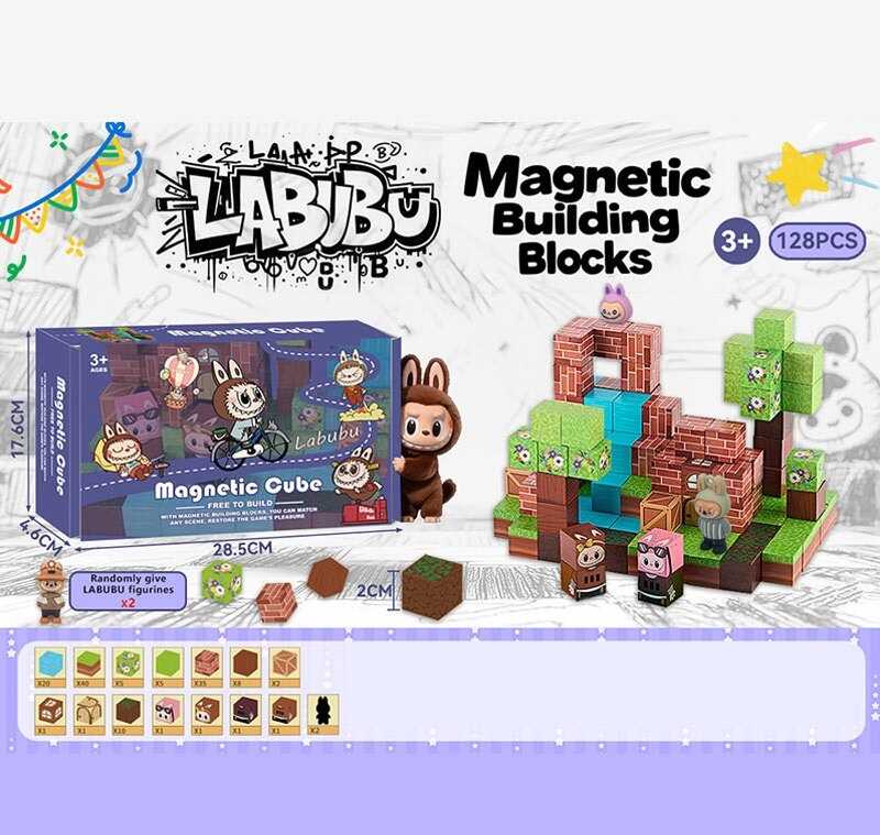 Магнітний конструктор BZ 94-8 B (36) 128 деталей, в коробці