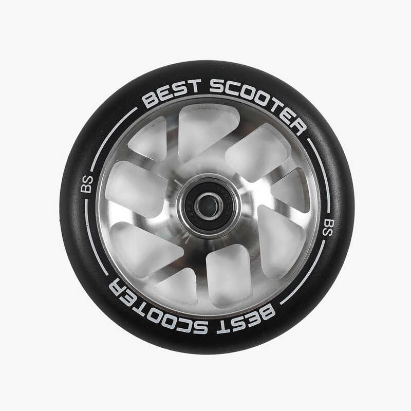 Колесо для трюкового самоката SKL-3963/120 (120) "Best Scooter", колір СРІБЛО, 120 мм PU, підшипник ABEC-9