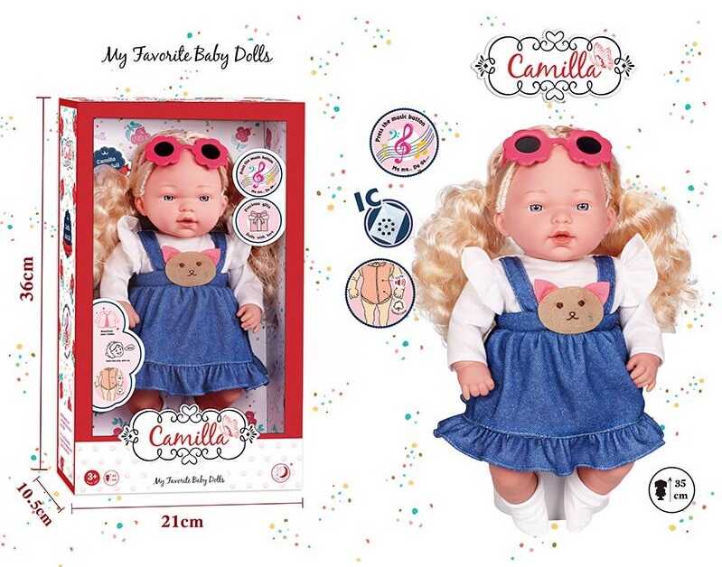 Лялька DH 2365 B (24/2) м’якотіла, гумова, музичний чіп, висота 33 см, в коробці