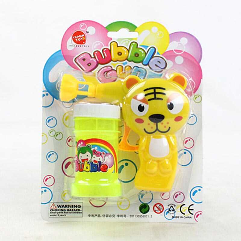 Пістолет з мильними бульбашками 632 C (252/2) “Тигрик”, механічний принцип роботи, мильний розчин, на листі