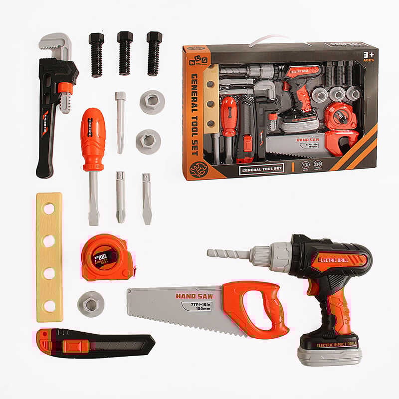 Набір інструментів 778-22 (36/2) 17 елементів, автоматичний шурупокрут, на батарейках, аксесуари, у коробці