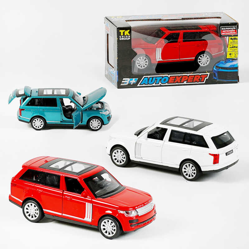 Машина металопластикова 72655 (72/2) "Авто Експерт", 3 кольори, 1:32, світло, звук, інерція, відчиняються двері, багажник, капот, в коробці, МІКС