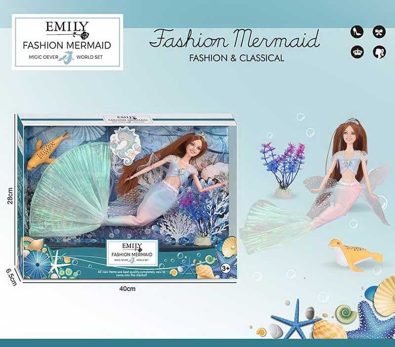 Лялька QJ 137 A (36/2) "Русалонька", висота 30 см, фігурка морського мешканця, у коробці