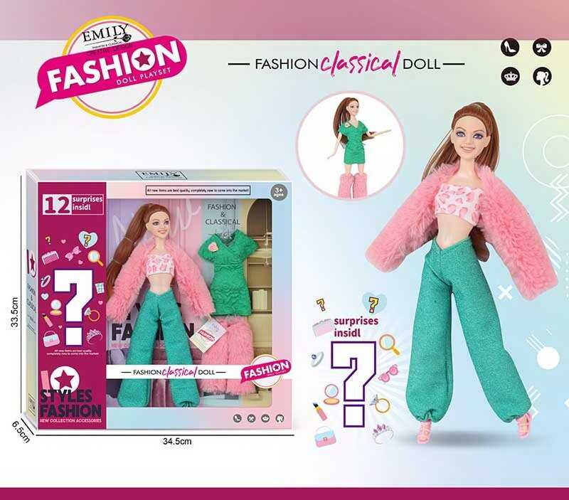 Лялька QJ 145 C (36/2) висота 30 см, додатковий одяг, аксесуари-сюрприз, в коробці