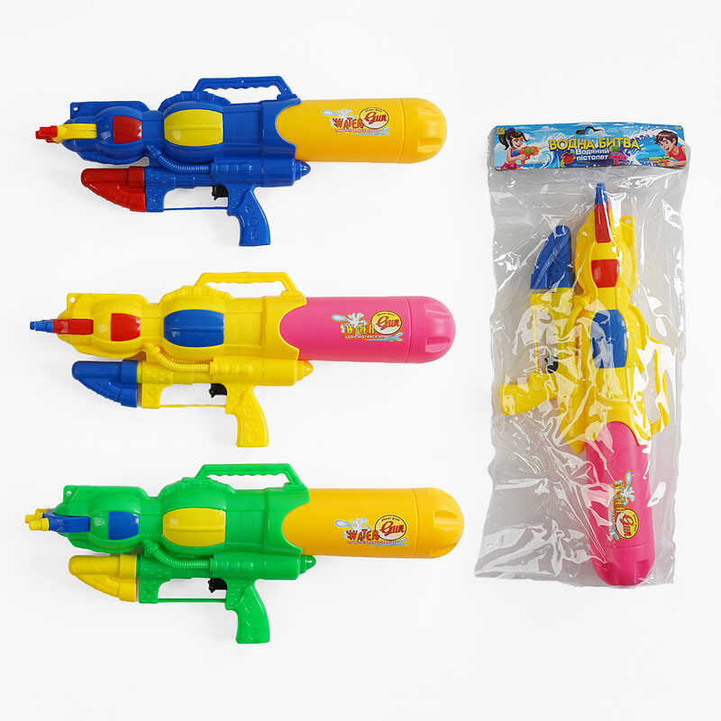 Водний пістолет TK 7642-32 (60/2) "TK Group", 3 кольори, помповий механізм, в пакеті, ВИДАЄТЬСЯ ТІЛЬКИ МІКС ВИДІВ