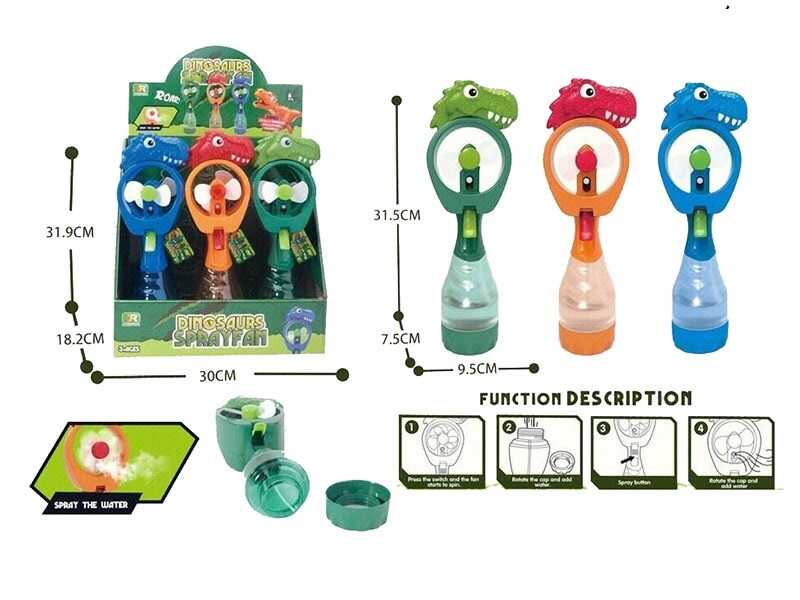 Вентилятор з розпилювачем F 028 (10) ЦІНА ЗА 6 ШТУК В БЛОЦІ, 2 функціональні режими, на батарейках