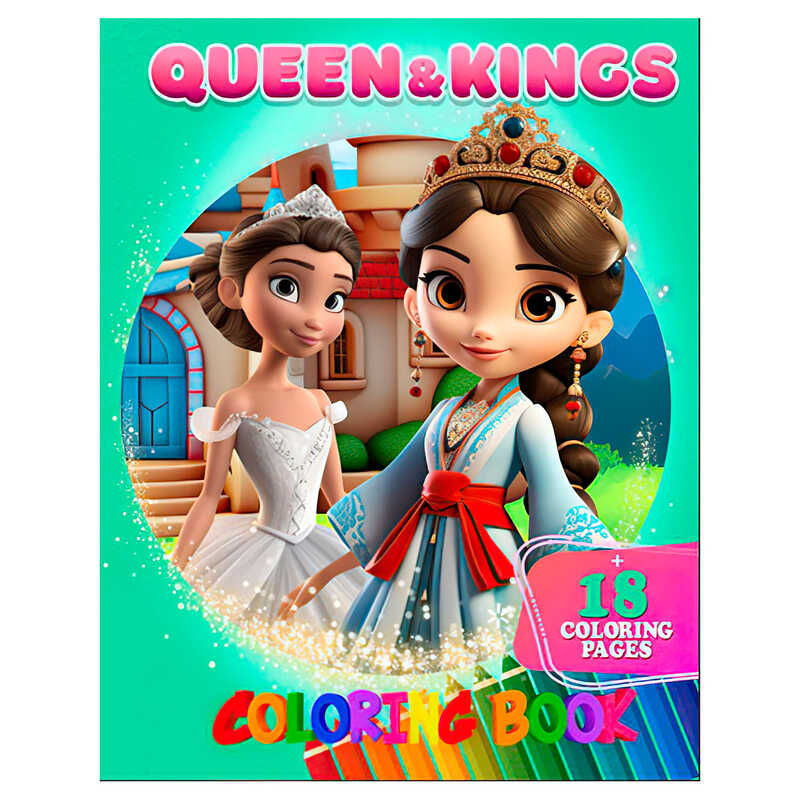 гр Розмальовка 18 кольорових малюнків "QueenKings" 9789655322842 (50) "Jumbi"