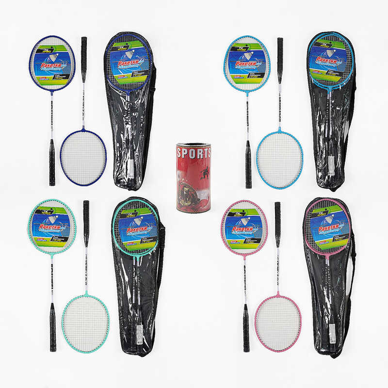 Бадмінтон C 70226 (40) "TK Sport", 4 кольори, 2 ракетки, металевий каркас, регульований ремінець, у чохлі, ВИДАЄТЬСЯ ТІЛЬКИ МІКС ВИДІВ