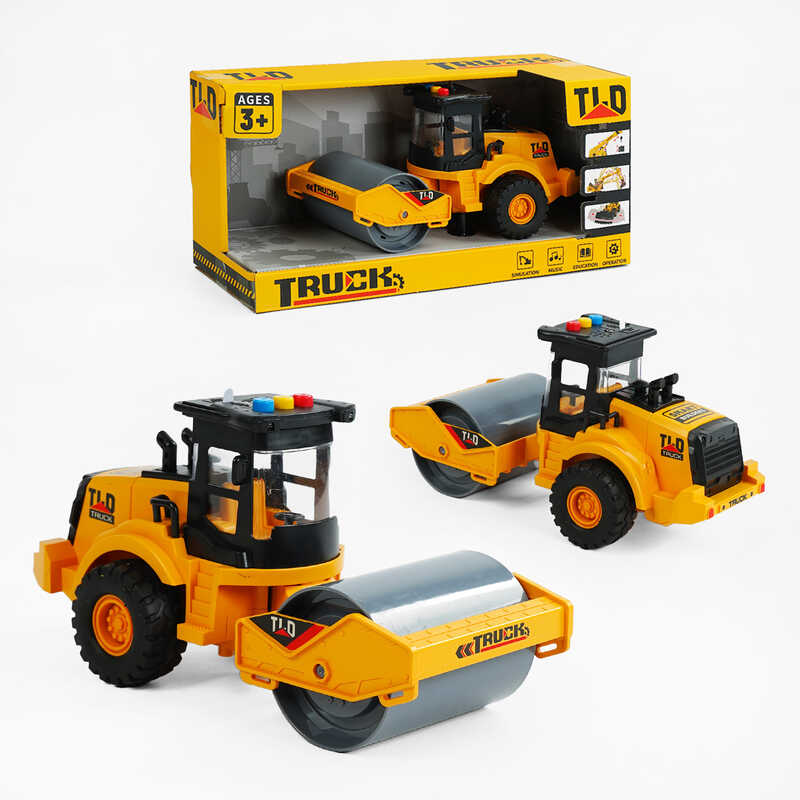 Спецтехніка 584-5 (24) “Каток”, 3 звуки, підсвічування, інерція, рухомий каток, в коробці