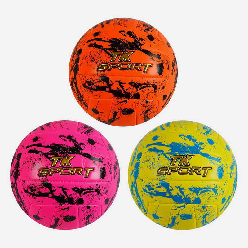 М`яч волейбольний C 60964 (60) "TK Sport" 3 кольори, матеріал м`який PVC, вага 280-300 грамів, розмір №5, ВИДАЄТЬСЯ ТІЛЬКИ МІКС ВИДІВ