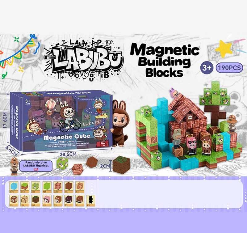 Магнітний конструктор BZ 94-12 B (36) 190 деталей, в коробці