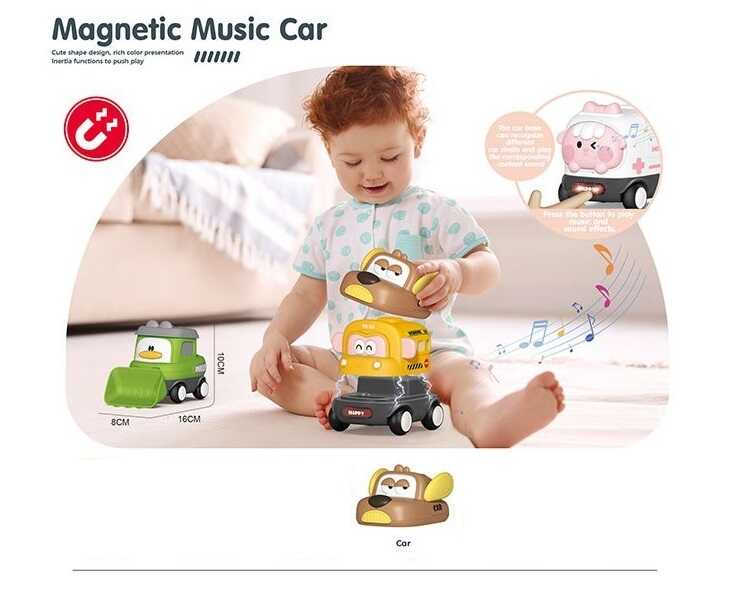 Машинка 6217 (36) магнітна машинки, звуки, підсвітка, мелодії, озвучення англійською мовою, інерція, розмір 168 см, в пакеті ВИДАЄТЬСЯ МІКС ВИДІВ