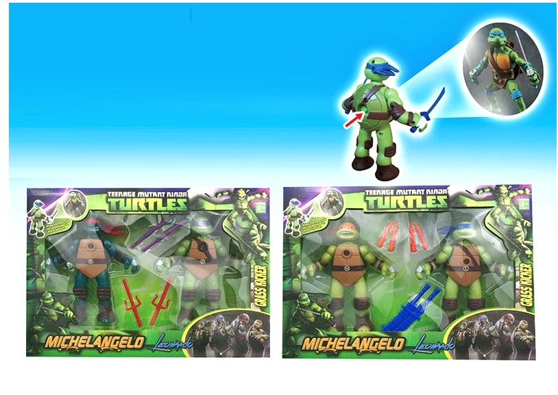 Герої «Ниндзя» 0811-1 /2 проєкція, 2 фігурки, на батарейках, висота - 14 см, зброя, в коробці