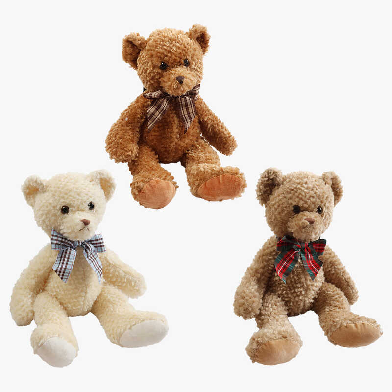 М`яка іграшка M 18494 (80) 3 види, “Ведмідь”, висота у сидячому положенні 30 см, ВИДАЄТЬСЯ ТІЛЬКИ МІКС ВИДІВ