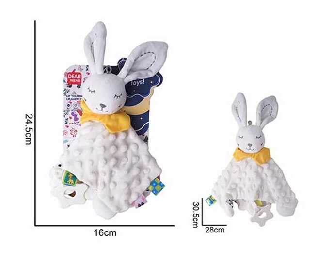 Брязкальце-комфортер 688 M67 (96) текстильне, гумовий прорізувач, текстильні елементи, петелька, в пакеті