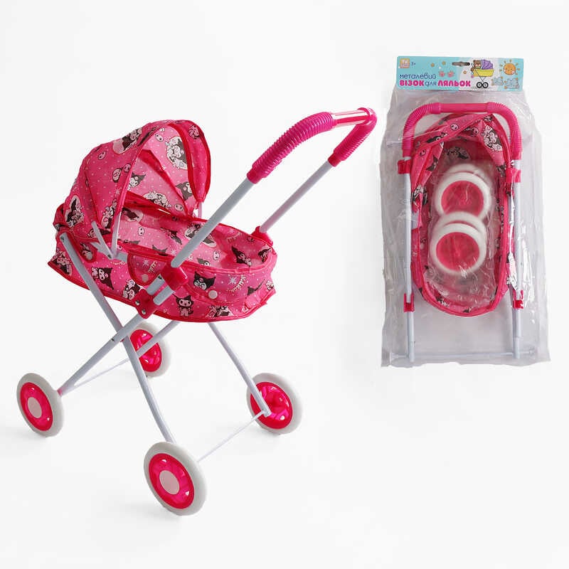 Візок для ляльок TK 71-104 (24/2) "TK Group", складна конструкція, пупс до 35 см, металевий каркас, в пакеті