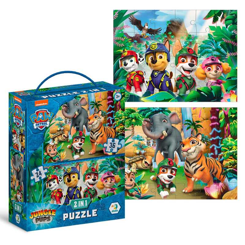 гр Пазл 2в1 "Пригоди У Джунглях" 200572 (12) "DoDo", 24-36 елементів, у коробці