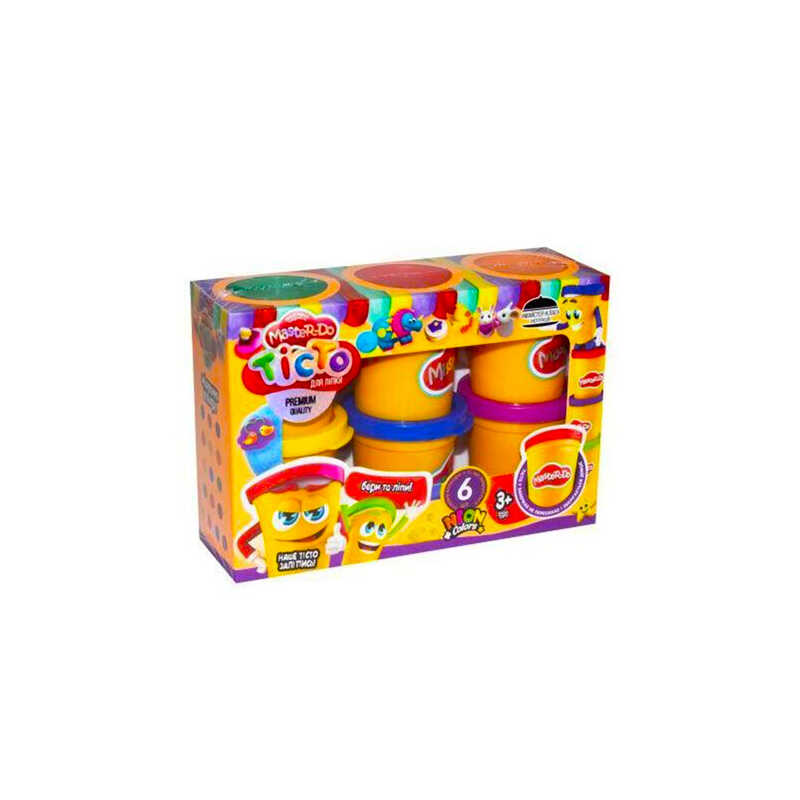 гр Тісто для ліплення "Master Do" TMDB-01-01U УКР. (8) "Danko Toys", 6 банок*50 г