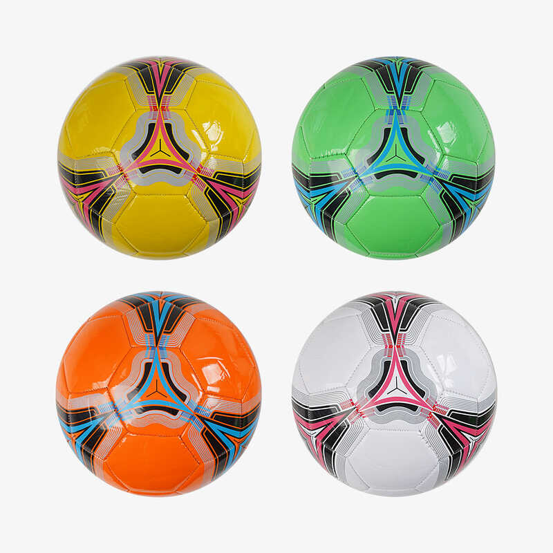 М`яч футбольний C 70297 (80) 4 види, вага 300-310 грамів, гумовий балон, матеріал PVC, розмір №5, ВИДАЄТЬСЯ МІКС