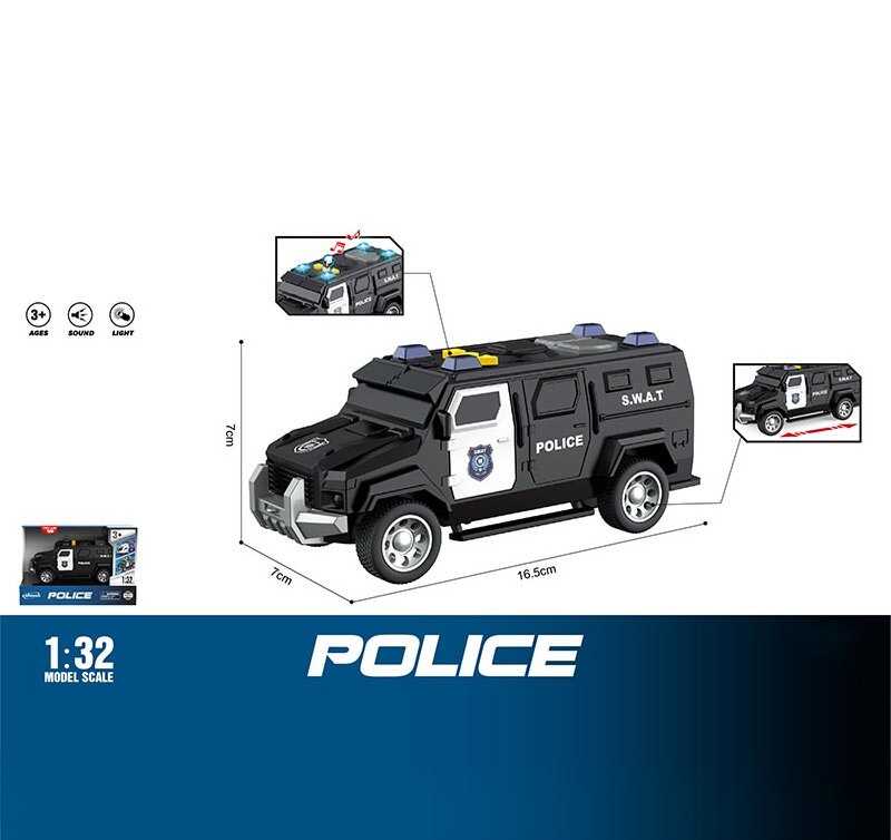 Джип WY 1133 A (96) "Поліція", інерція, світло, звук, масштаб 1:32, гумові колеса, в коробці