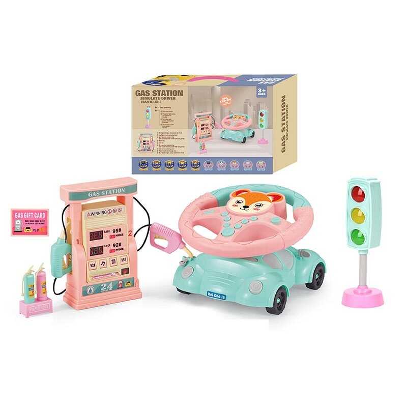 Кермо 2192 E-47 Штрих=91784 (24) ЛИСИЧКА, світлофор, заправна станція, підсвічування, звук, мелодії, машина-підставка, в коробці