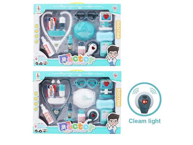 Набір лікаря SD 169-283 A (48/2) 2 види, 11 елементів, стетоскоп, звук, підсвічування, в коробці